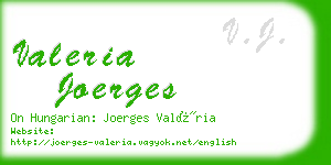 valeria joerges business card